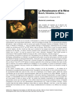 Exposition La Renaissance et le Rêve au Musée du Luxembourg - dossier de presse