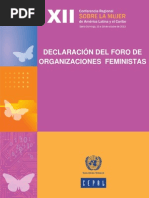Declaración del Foro de Organizaciones Feministas