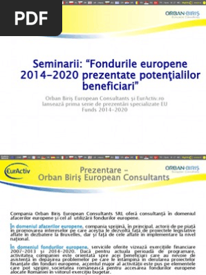 Fondurile Europene 2014 2020 Pdf