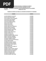 Alumnos Electores CT División de Matemáticas e Ingeniería | PDF ...