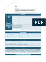 Course Outline of OD&EM