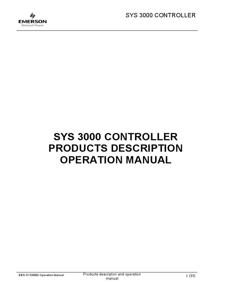 SYS3000 Controller Operation Manual | PDF | Power Inverter | Relay
