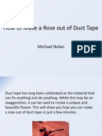 how to make a rose out of duct