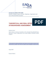 Theoretical and Real Effects of Standarised Assessment