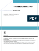 Functional Competency Directory For Rep: Damodar Valley Corporation