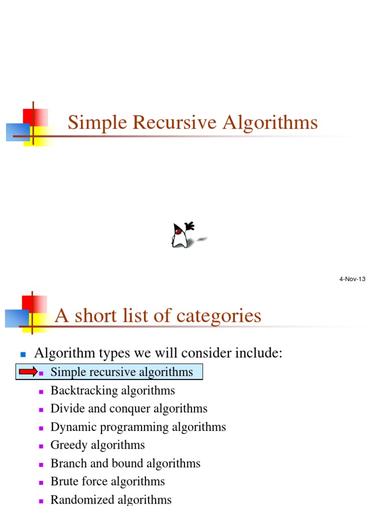 05-simple-recursion.ppt | Applied Mathematics | Algorithms And Data ...