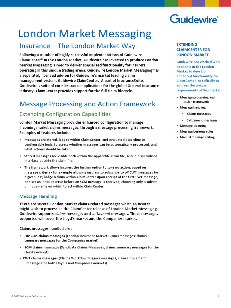 DatasheetGuidewireClaimCenterLondonMarketMessaging.pdf Software