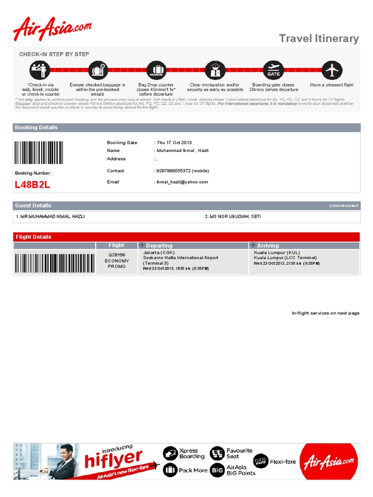 airasia tiket | Identity Document | Fee