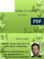 My Birthday in History