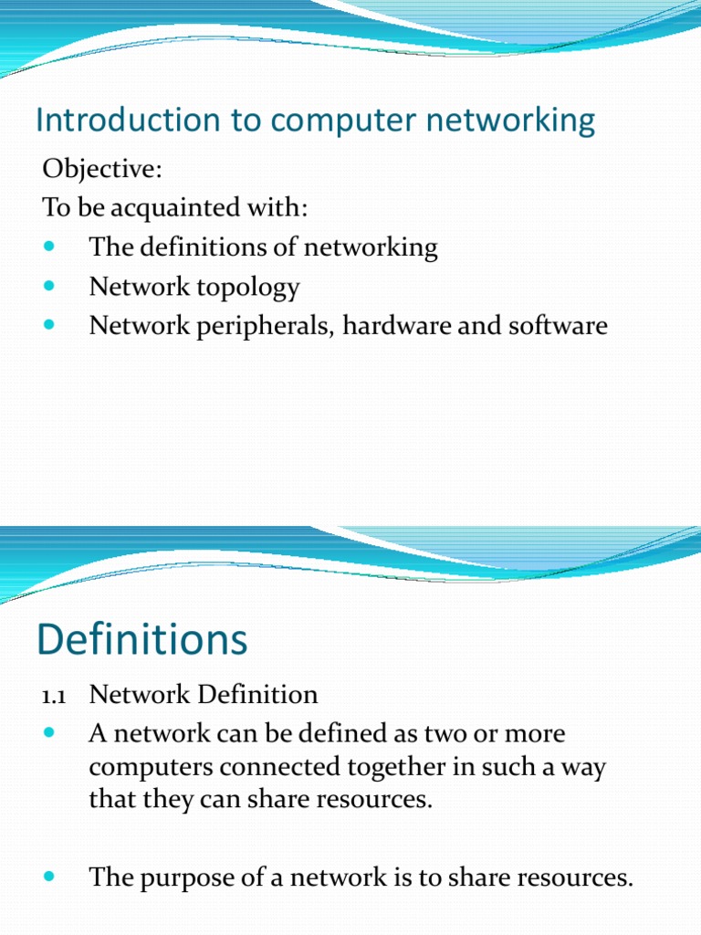 Introduction To Computer Networking Pdf Network Topology Computer Network