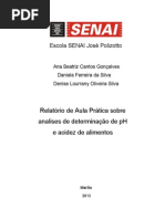 Relatório de análise de acidez