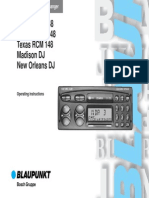 Radio / Cassette / Changer Operating Instructions