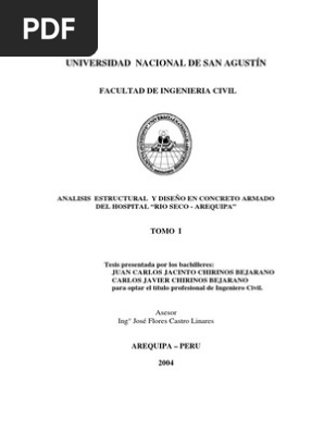 Diseño Estructural Hospital Río Seco | PDF | Análisis estructural