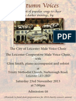 Male Voice Choirs of Leicester Autumn Voices - 23rd November 2013