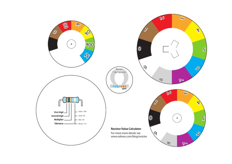 Régua Circular de Cálculo de Cores de Resistor PDF | PDF