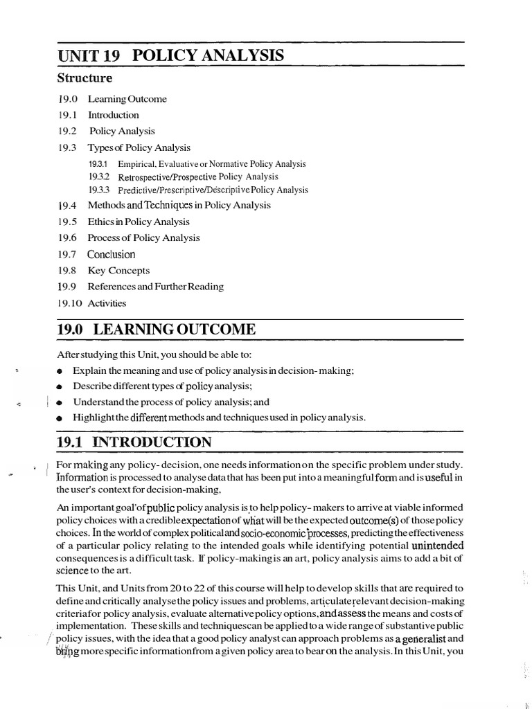 sample essay of policy analysis