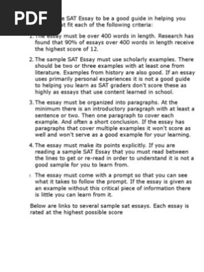 Sat Essay Help