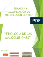 Etiologia y Clasificación de Maloclusión Dental