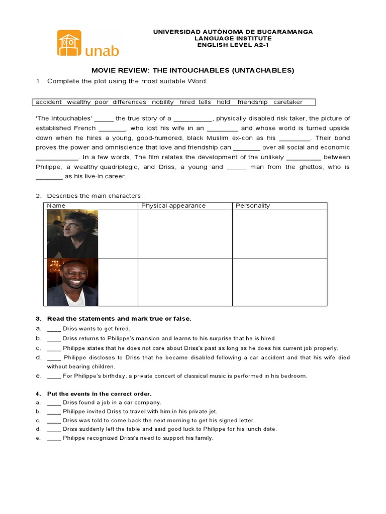 The Intouchables: A Plot Overview | PDF