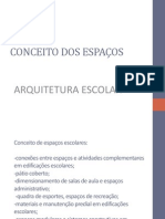 Conceitos e parâmetros para projetos arquitetônicos escolares