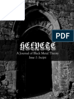 Helvete, A Journal of Black Metal Theory - Issue 1 Incipit PDF