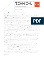 Planning An Audit of Financial Statements PDF