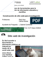 Construcción de sitio web para investigación