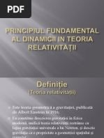 Principiul Fundamental Al Dinamicii in Teoria Relativității