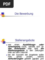 Die Bewerbung