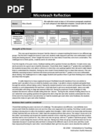 Microteach Reflection Template