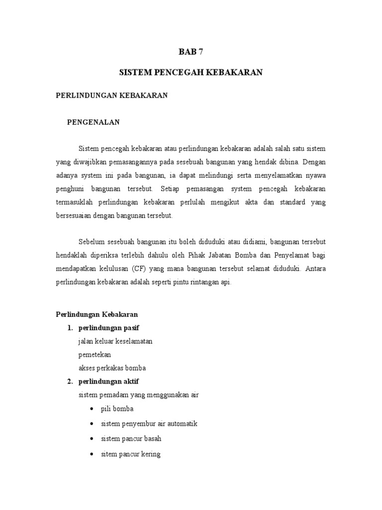 Sistem Pencegah Kebakaran Pdf
