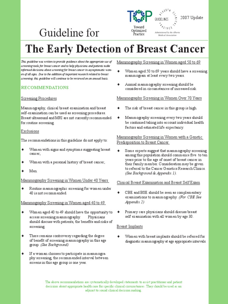 Guidelines (1).pdf Mammography Screening (Medicine)