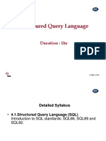 Structured Query Language: Duration: 1hr