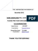 Eucharistic Ministers November 2013