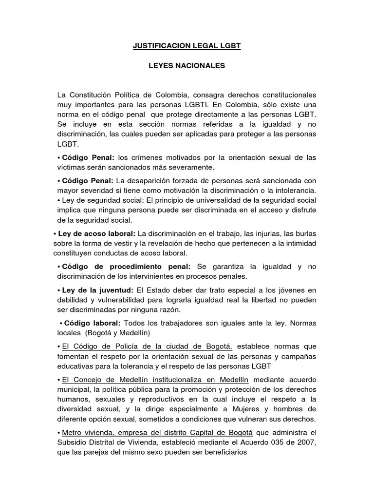 Justificacion Legal Lgtbi-esperanza - El matrimonio del mismo sexo ...