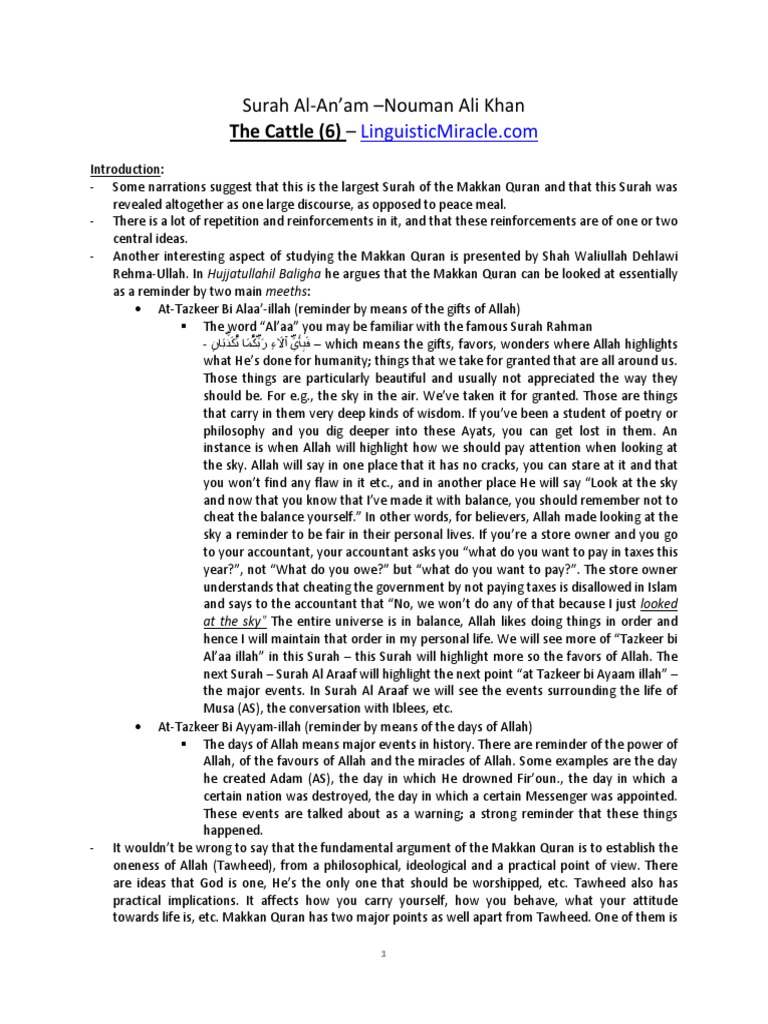 6 Surah Al An Am Prophets And Messengers In Islam Sahabah
