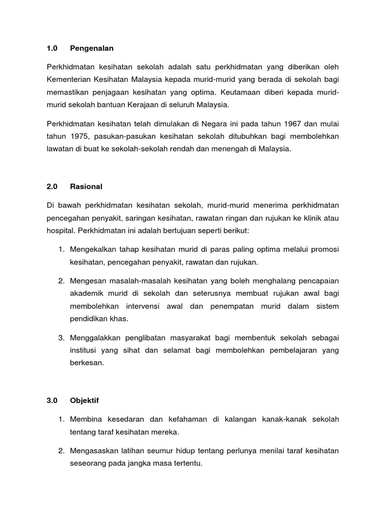 Contoh Laporan Pemeriksaan Kesihatan Docx