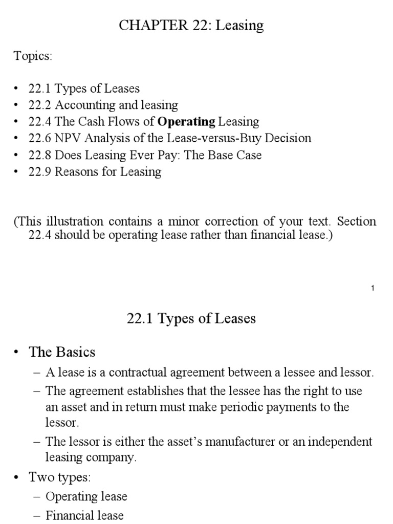 Understanding Leasing Types and Benefits | PDF