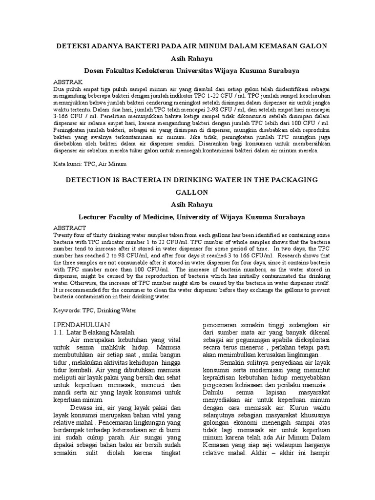Usia galon bukan faktor penentu higienitas kemasan air