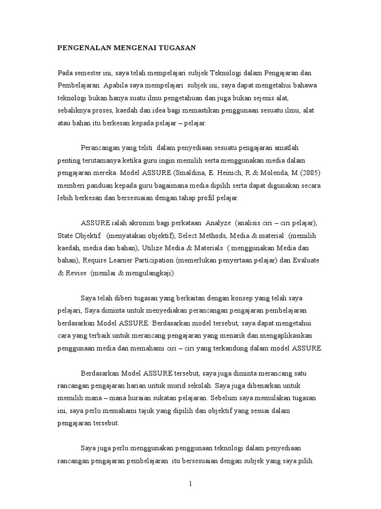 Assigment Prinsip Teknologi Pengajaran Sem 1 Pdf