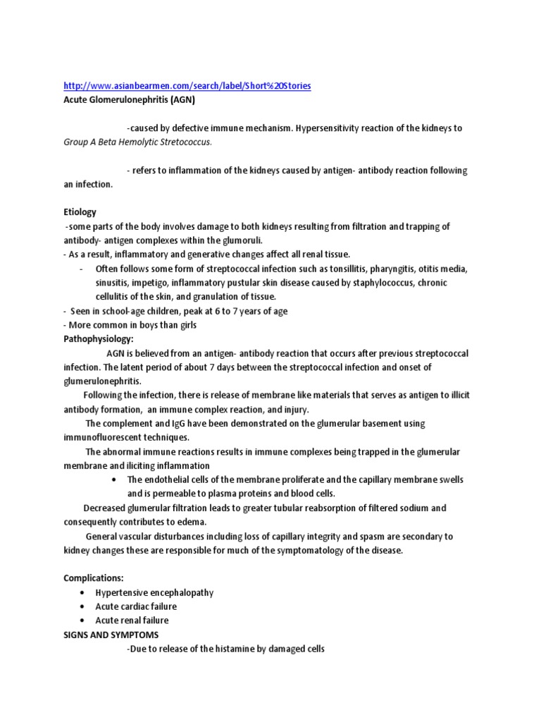 Understanding Acute Glomerulonephritis | PDF | Inflammation | Kidney