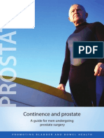 Continence and Prostate: A Guide For Men Undergoing Prostate Surgery
