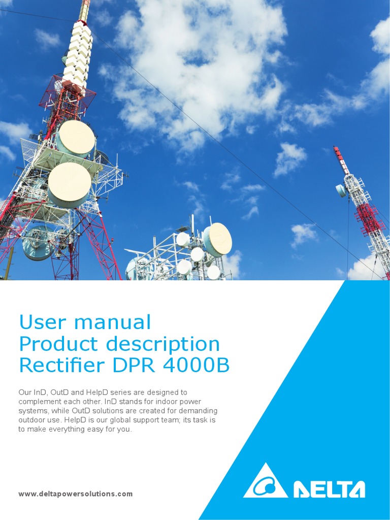 Delta DPR 4000B Rectifier Overview | PDF | Rectifier | Electrical ...