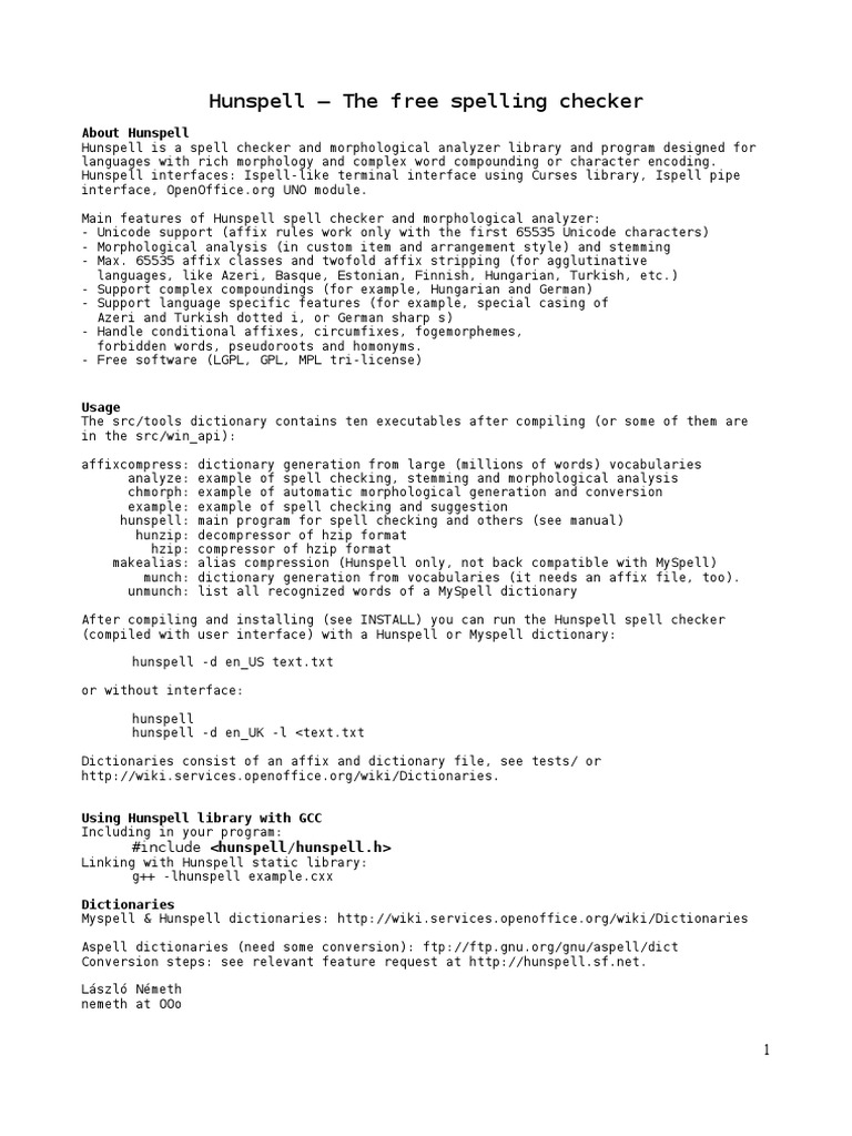 Hunspell PDF | PDF | String (Computer Science) | Morphology (Linguistics)