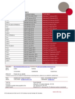 IELTS Information Sheet 2013: Centre Enrolment Dates
