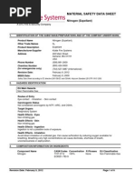 Material Safety Data Sheet: Nitrogen (Expellant)