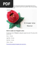 Download Tutorial for Making a Three Dimensional Origami Lotus Using Triangular Paper Units is Explained Here by branet_adriana SN181688479 doc pdf