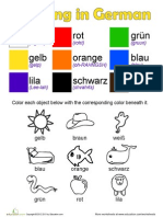 German Colors Worksheet PDF