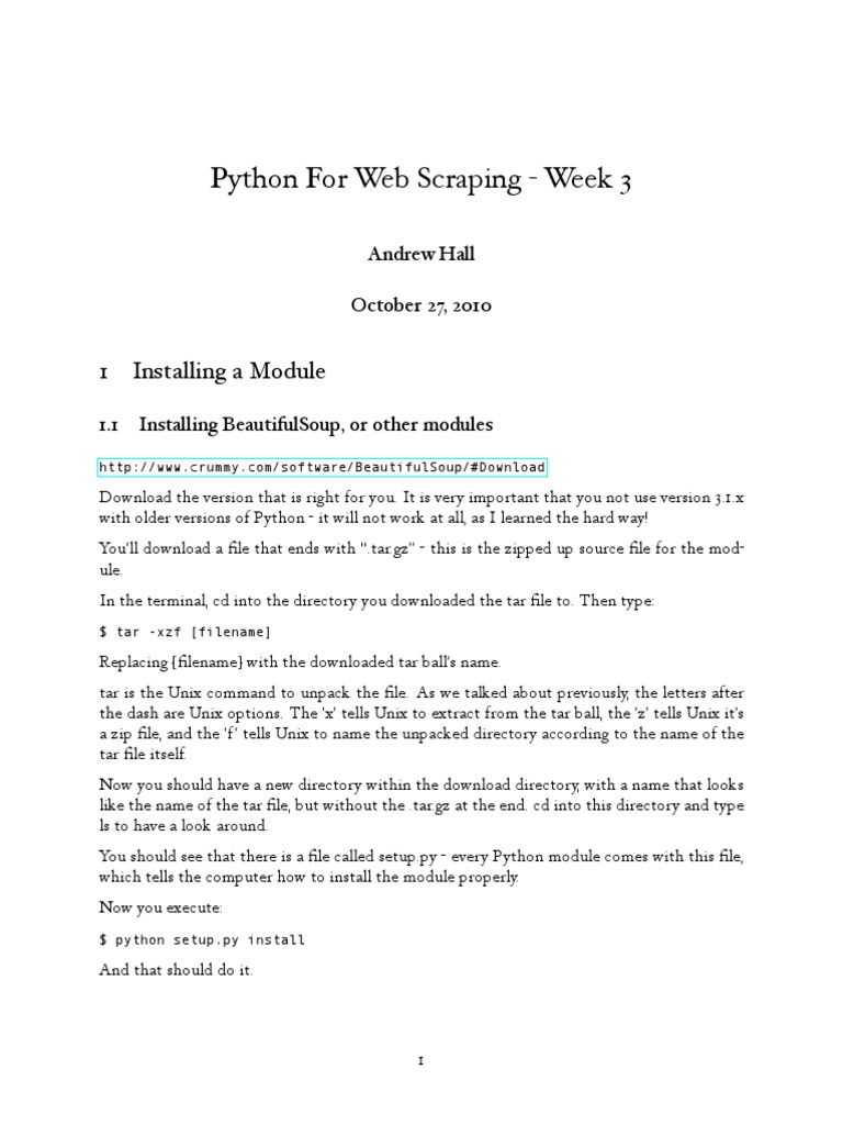 Python For Web Scraping | PDF | Hyperlink | Html Element