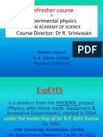 Refresher Course: Experimental Physics